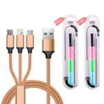 3-in-1 Nylon Braided USB Charging Cable